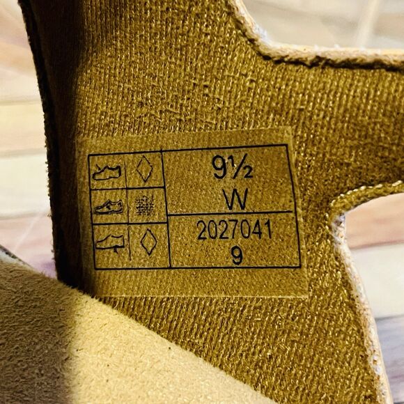 SAS Nudu Heel Strap Sandal Golden Cork Women 9.5 W Gold Metallic Comfort USA - Picture 7 of 9